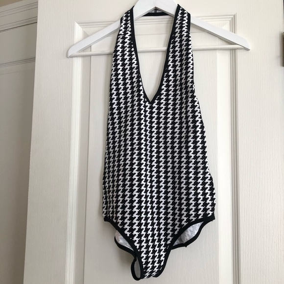 American Apparel Bodysuit Plunge Back Size Medium - Picture 2 of 8